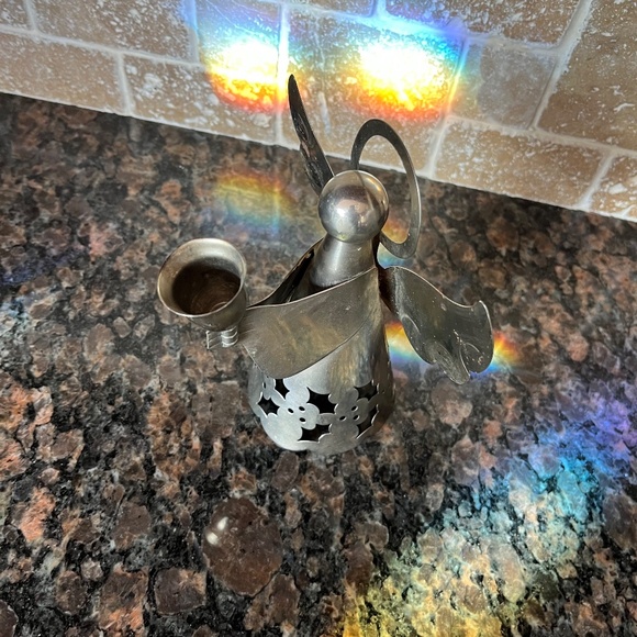 Vintage Metal Angel Candleholder / Tree Topper - Picture 3 of 6